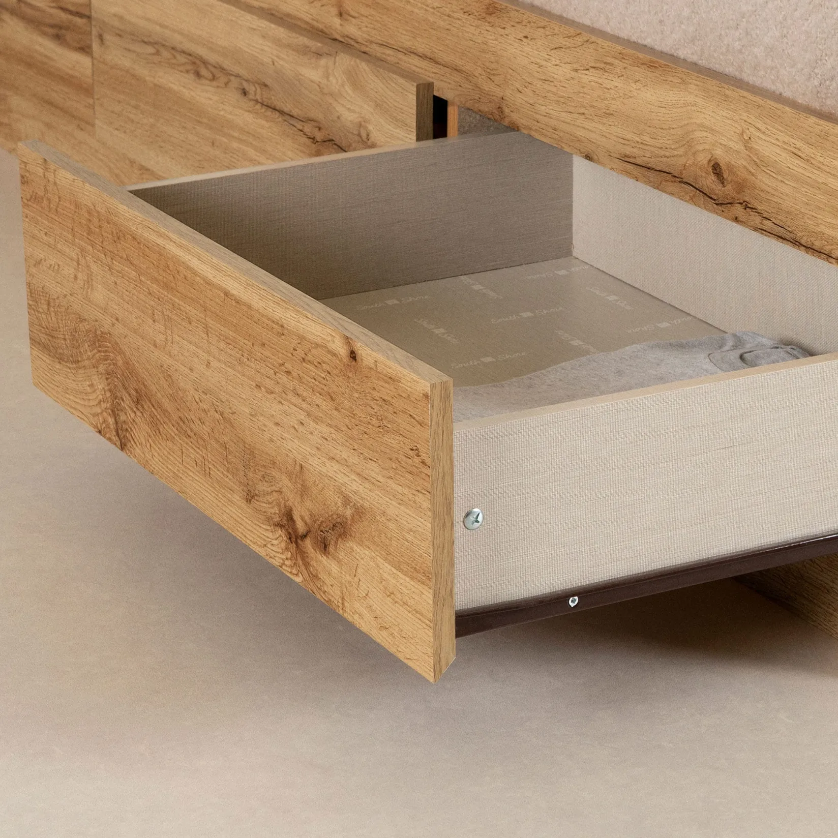 Outlet Twin Bed - Tassio Nordik Oak Twin, Full & Queen Beds