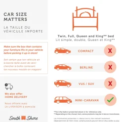 Outlet Twin Bed - Tassio Nordik Oak Twin, Full & Queen Beds