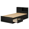 Clearance Twin Bed and Headboard Set - Fynn Gray Oak Twin, Full & Queen Beds