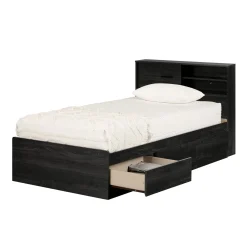 Clearance Twin Bed and Headboard Set - Fynn Gray Oak Twin, Full & Queen Beds