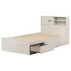 Outlet Twin Bed and Headboard Set - Fynn Winter Oak Twin, Full & Queen Beds