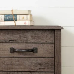 Best Twin Bed Bookcase Headboard with Sliding Doors Asten - Fall Oak Twin, Full & Queen Beds