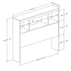 Hot Twin Bookcase Headboard - Summertime Pure White Twin, Full & Queen Beds