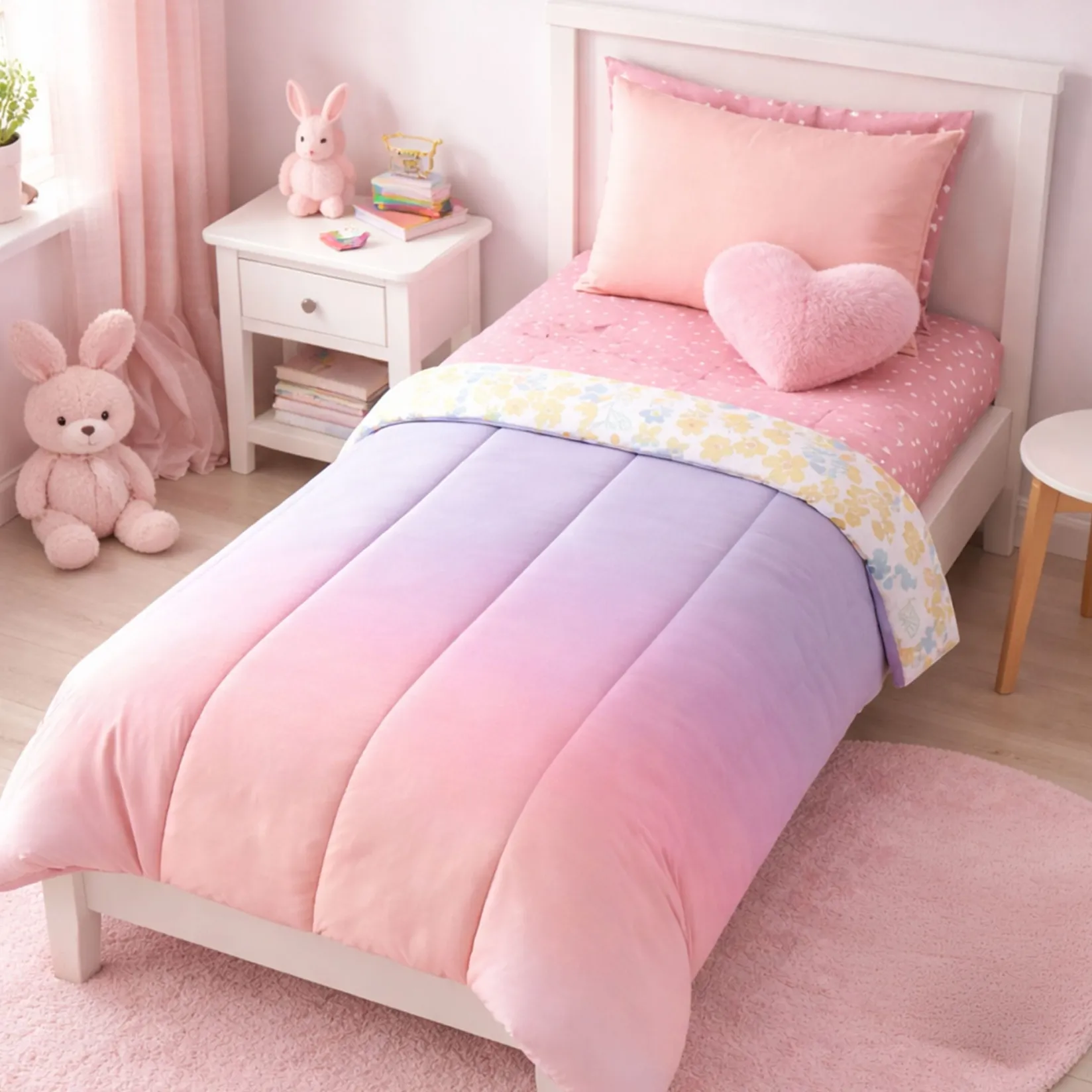 Comforters & Quilts|Twin Bedding>Literie Beco Twin Comforter Set - Flowers