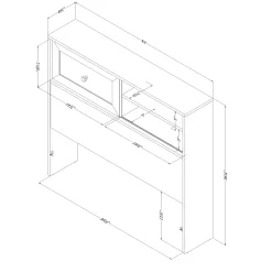 Outlet Twin Headboard - Hazen White Pine Twin, Full & Queen Beds