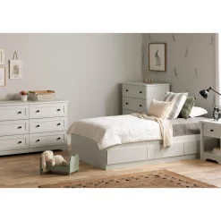 Outlet Twin Mates Bed - Hazen White Pine Twin, Full & Queen Beds