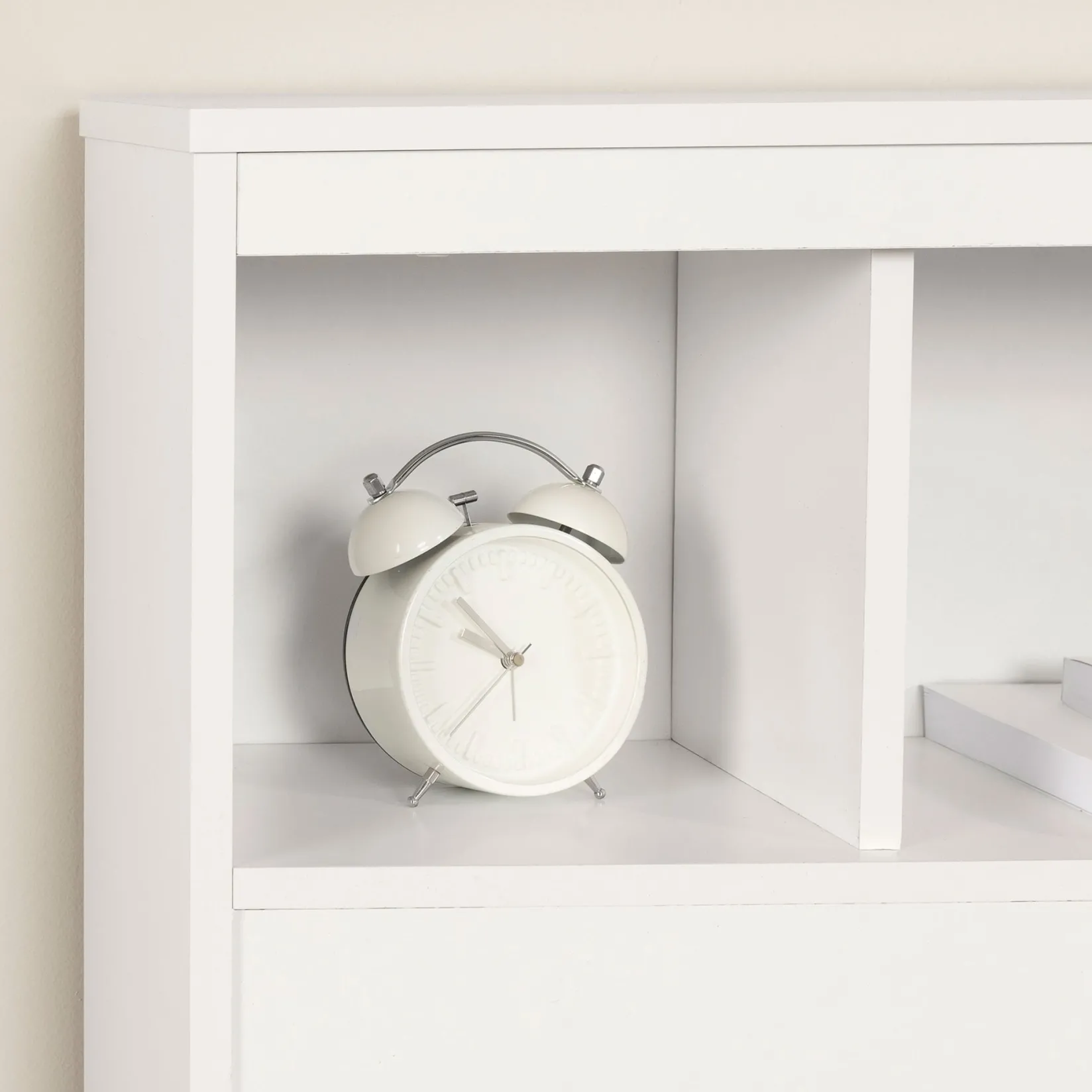 Twin Mates Bed With Bookcase Headboard Set - Reevo Pure White Twin, Full & Queen Beds