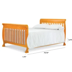 Sale Twin/Full Size Bed Conversion Kit - Honey Oak Finish Toddler Rails|Cribs & Mattresses