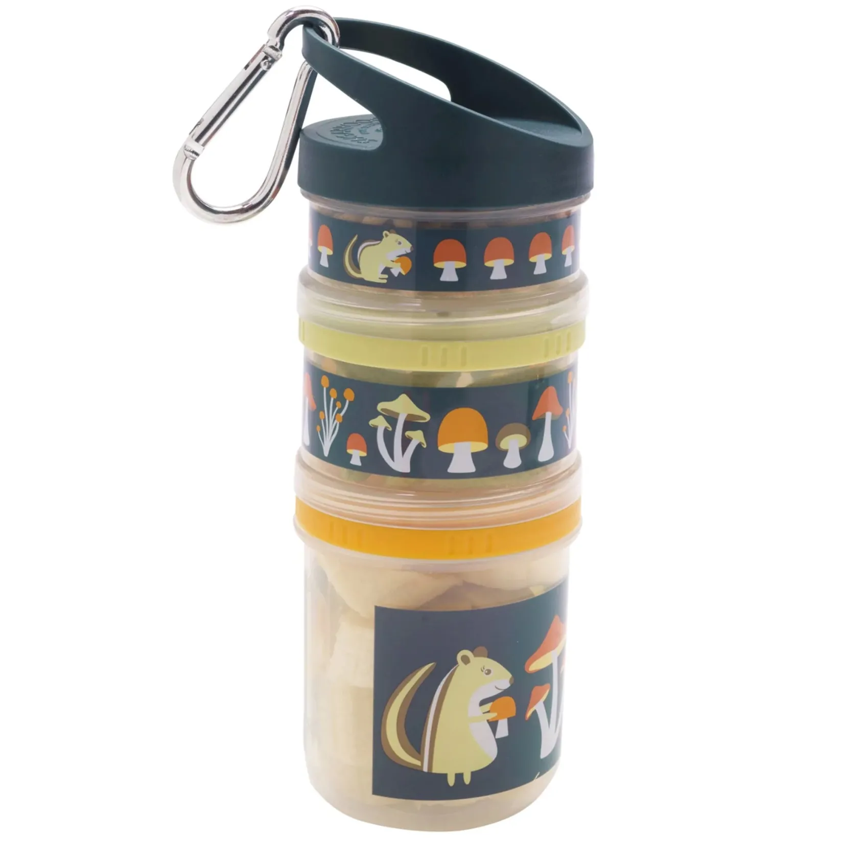 New Twist & Snack Stacker - Mostly Mushroom Kids Snack Bags & Containers|Tableware