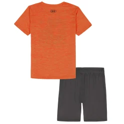 Sportswear|Outfit Sets>Under Armour Twist Logo Ss Set 2-4t Orange