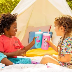 Sale Twisty 9oz Sippy Cup - Pink Animal Kids Tableware|Plates & Placemats