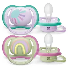 Discount Ultra Air Pacifier 0-6m Lilac Sun/Green Rainbow 2-pack Pacifiers & Clips|Pacifiers & Clips