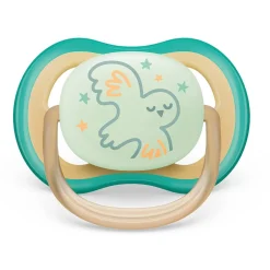 Pacifiers & Clips|Pacifiers & Clips>Philips Avent Ultra Air Pacifier Nighttime 0-6m Smiling Star/Owl 2-pack