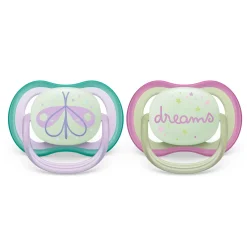 New Ultra Air Pacifier Nighttime 0-6m Lilac Dragonfly/Dreams 2-pack Pacifiers & Clips|Pacifiers & Clips