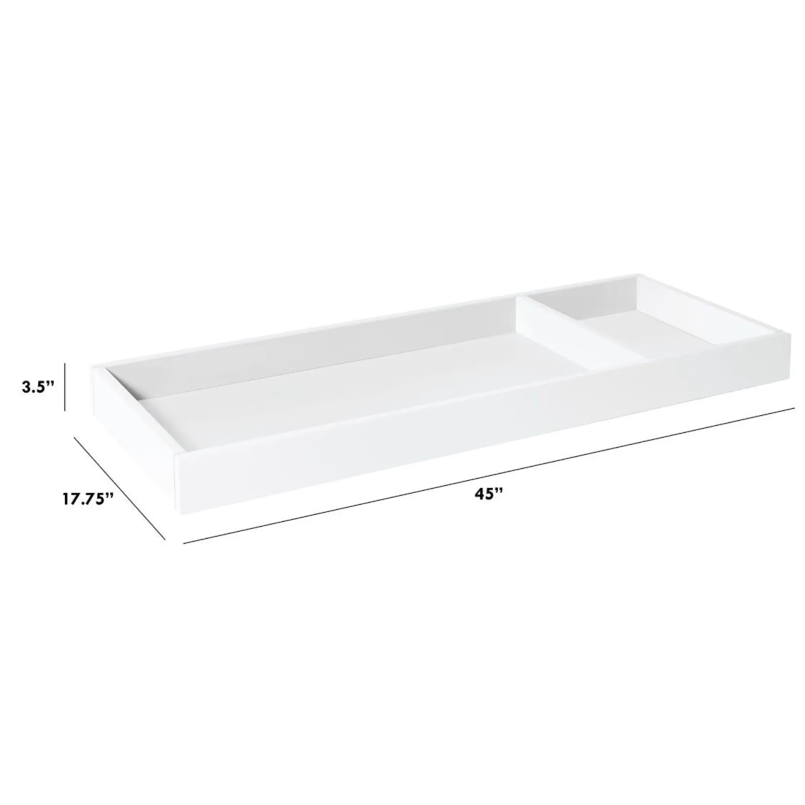 Storage Furniture>Million Dollar Baby Universal Wide Removable Changing Tray - White Finish