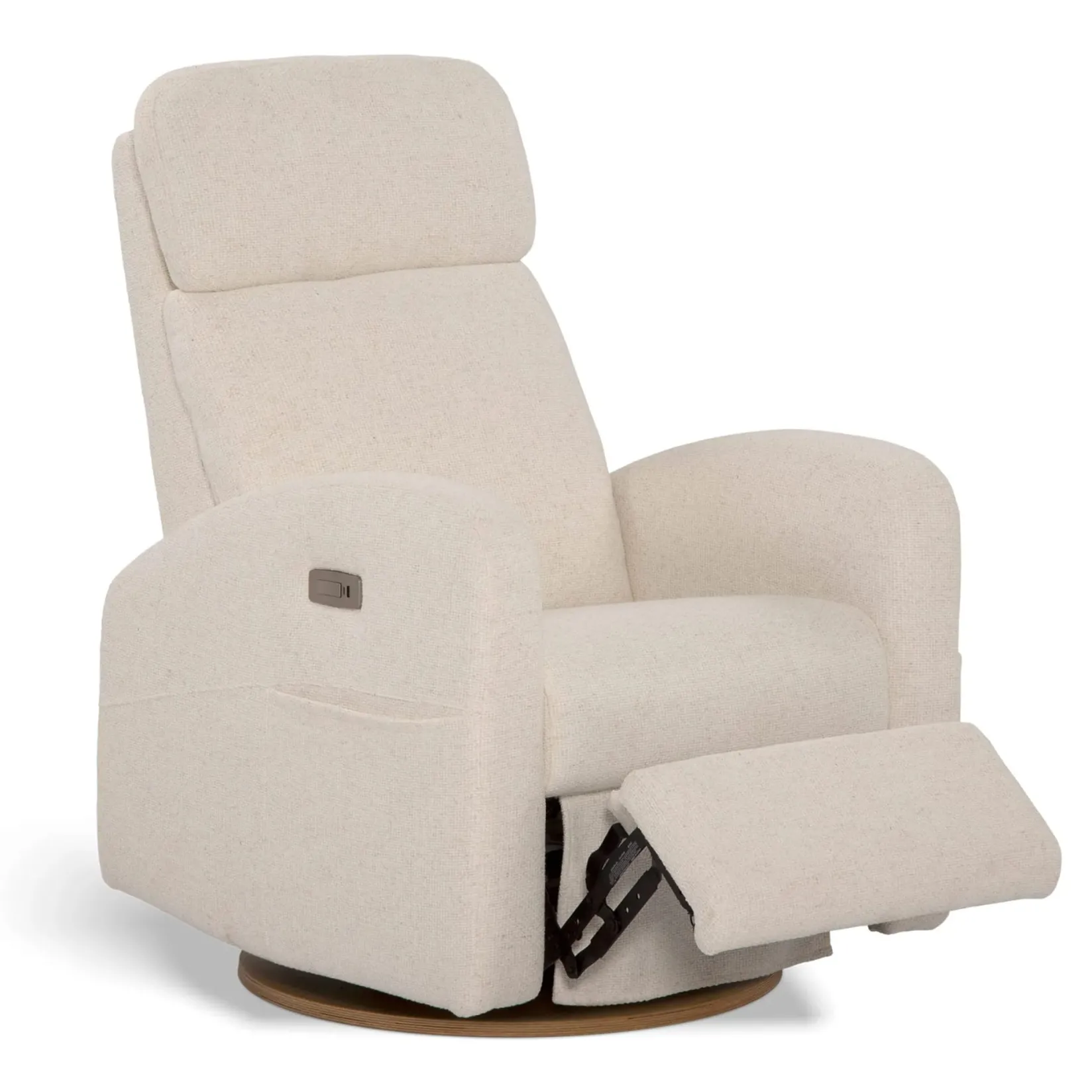 Outlet Upholstered Rocking Armchair Swivel, Glider, Recliner Hailey - Henequen Motorized Electric Gliders & Rocking Chairs|Gliders & Rocking Chairs