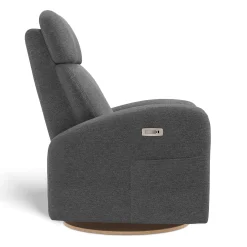 Hot Upholstered Rocking Armchair Swivel, Glider, Recliner Hailey - Nexus Charcoal Motorized Electric Gliders & Rocking Chairs|Gliders & Rocking Chairs