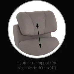 Upholstered Rocking Armchair Swivel, Glider, Recliner Hailey - Nubia Silver Motorized Electric Gliders & Rocking Chairs|Gliders & Rocking Chairs