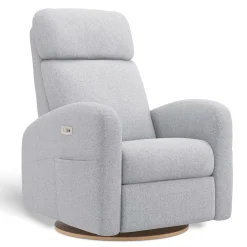 Gliders & Rocking Chairs|Gliders & Rocking Chairs>Jaymar BB Upholstered Rocking Armchair Swivel, Glider, Recliner Hailey - Arlo Heather Silver Motorized Electric