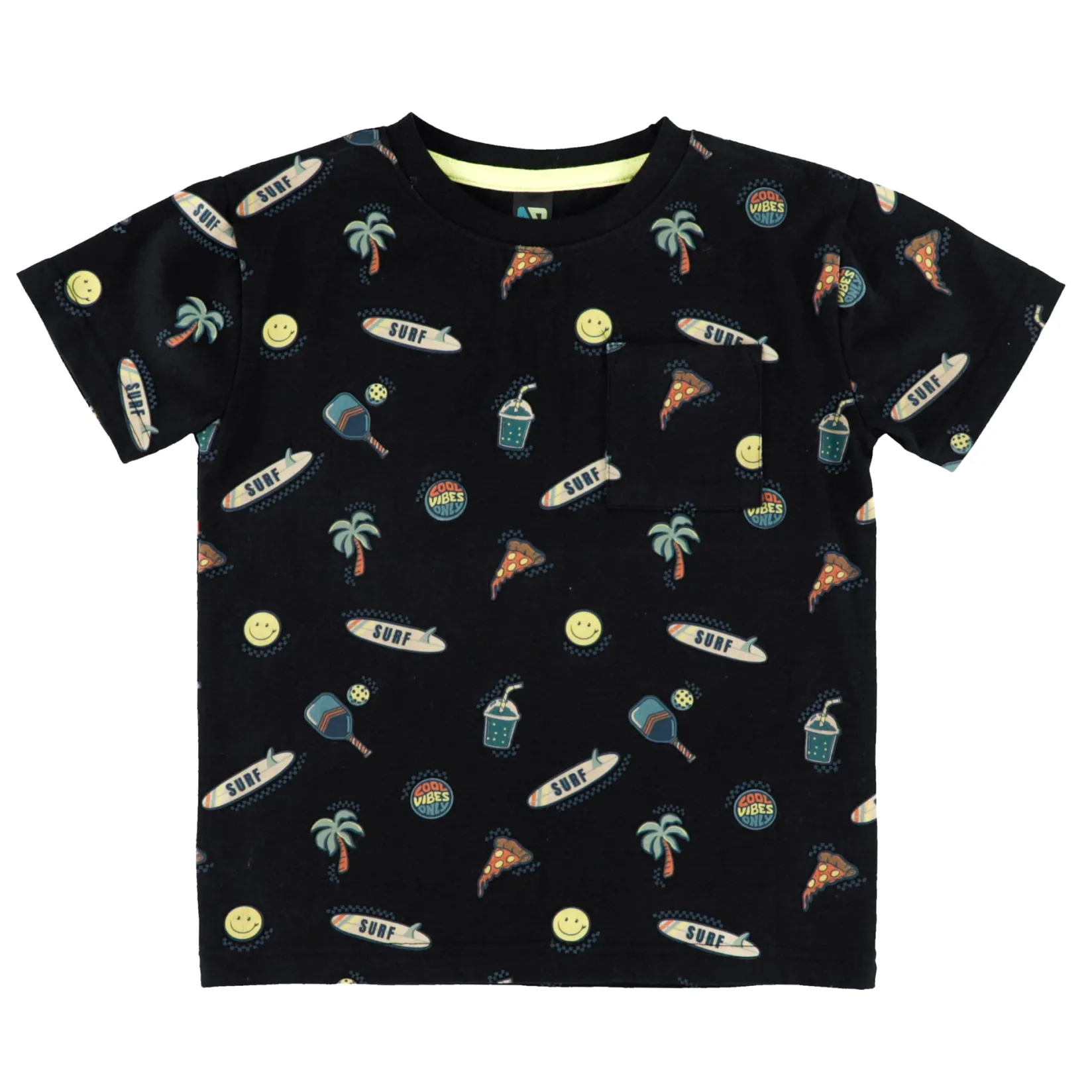 Tops>Nano Vacation Printed T-shirt 2-12 Black