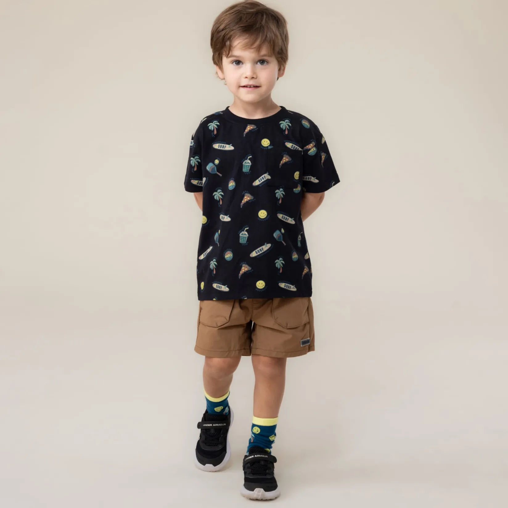 Tops>Nano Vacation Printed T-shirt 2-12 Black