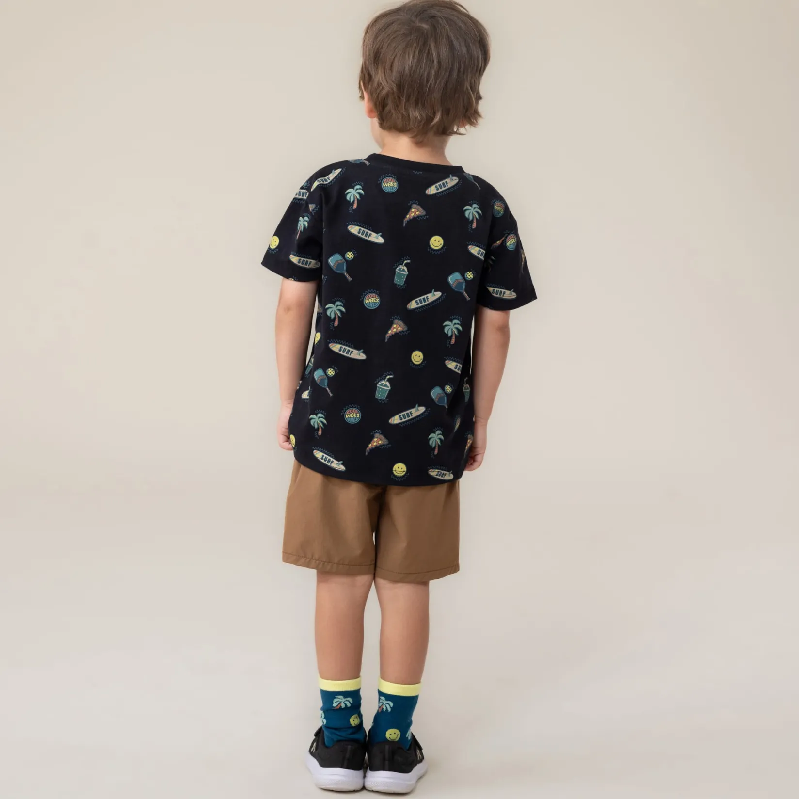 Tops>Nano Vacation Printed T-shirt 2-12 Black