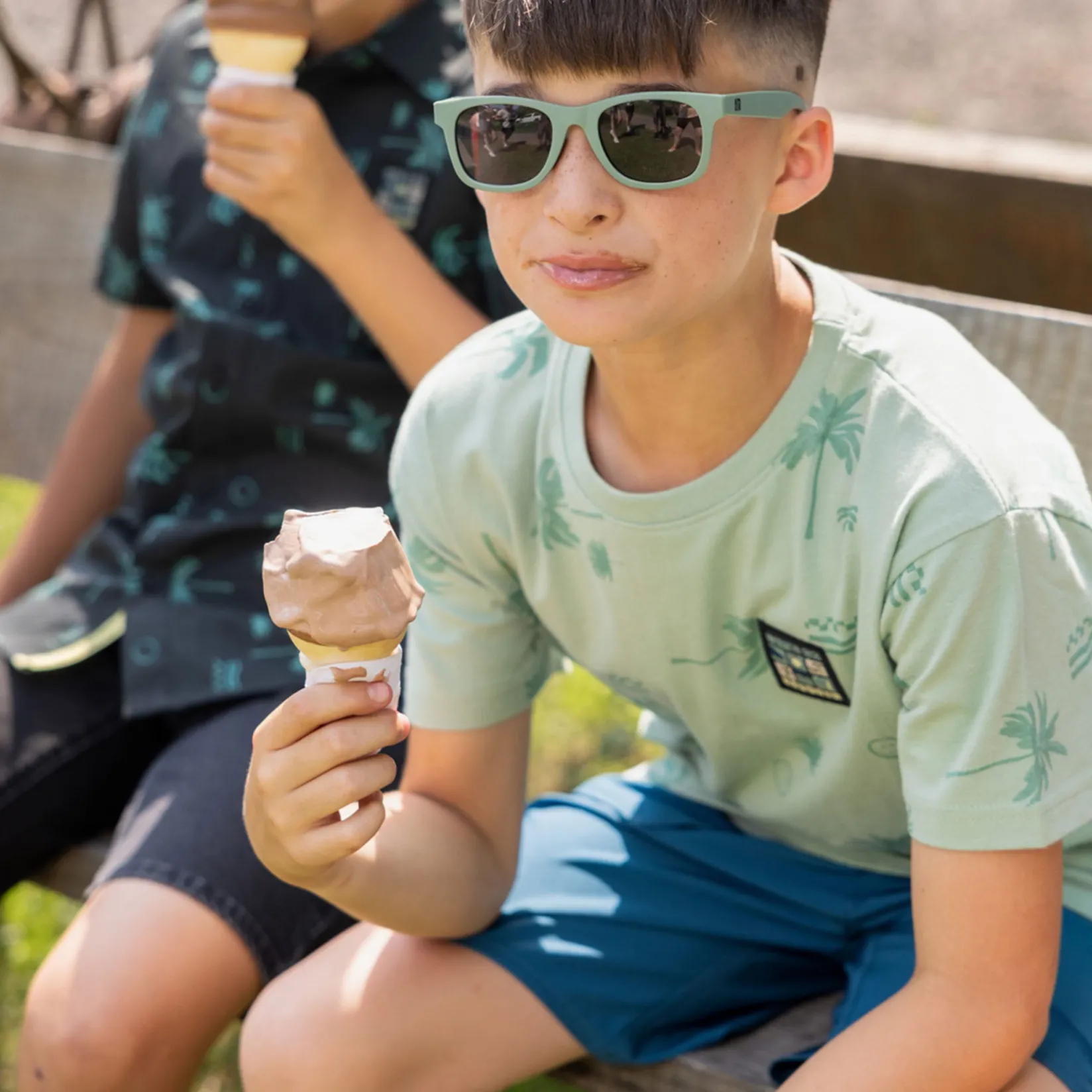 Tops>Nano Vacation Printed T-shirt 2-12 Green