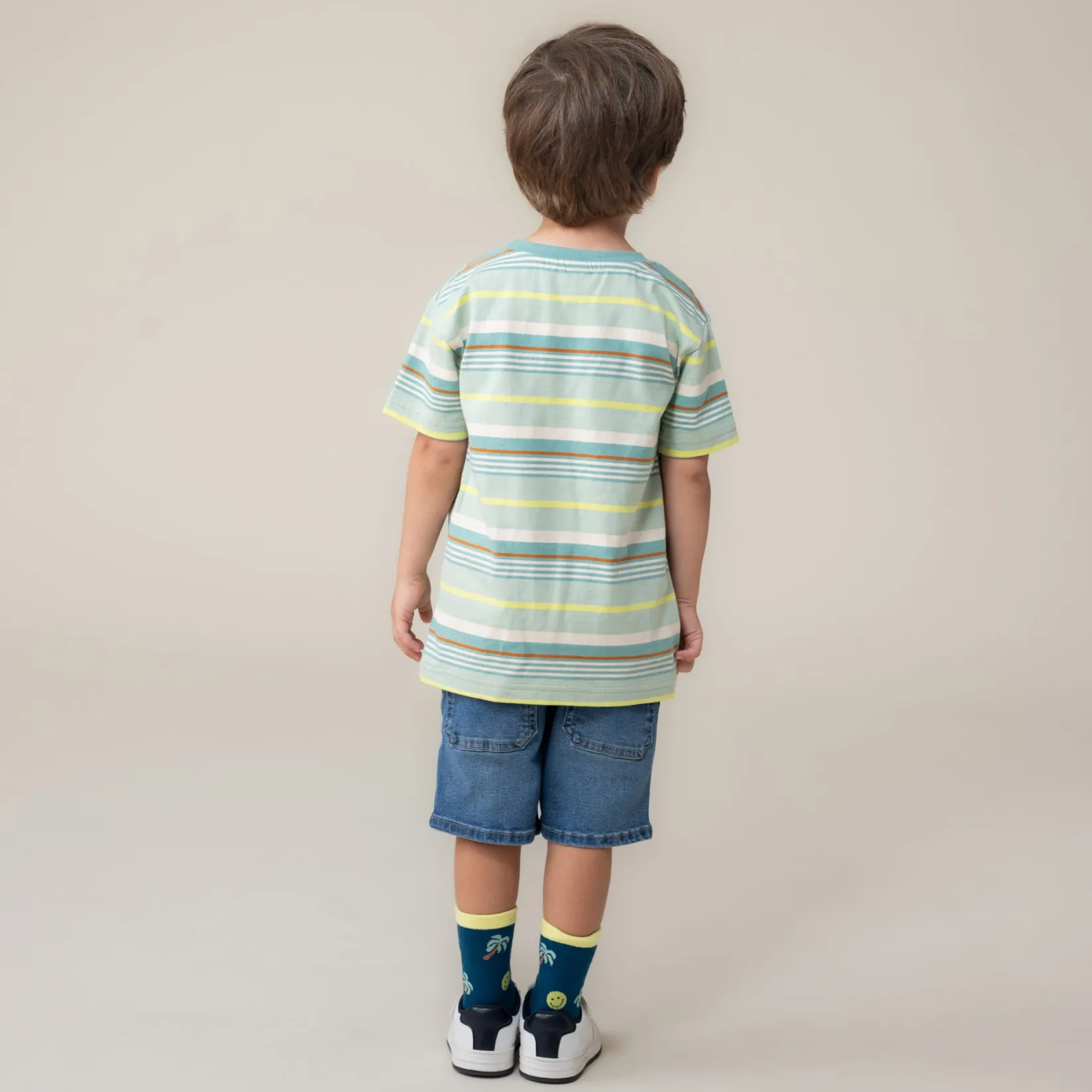 Tops>Nano Vacation Striped T-shirt 2-12 Mint