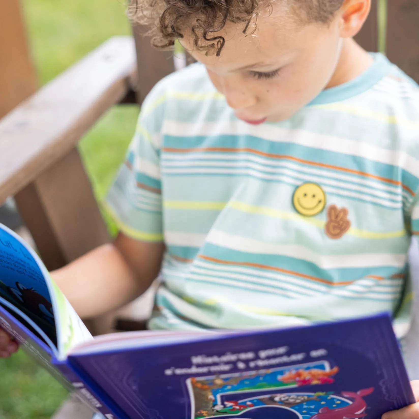 Tops>Nano Vacation Striped T-shirt 2-12 Mint