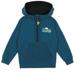 Fleeces And Sweatshirts|Tops>Nano Vacation Zip Hoodie 2-12 Teal