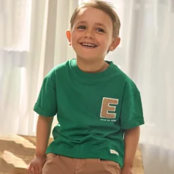 Tops>En Fant Varsity T-shirt 3-10 Green