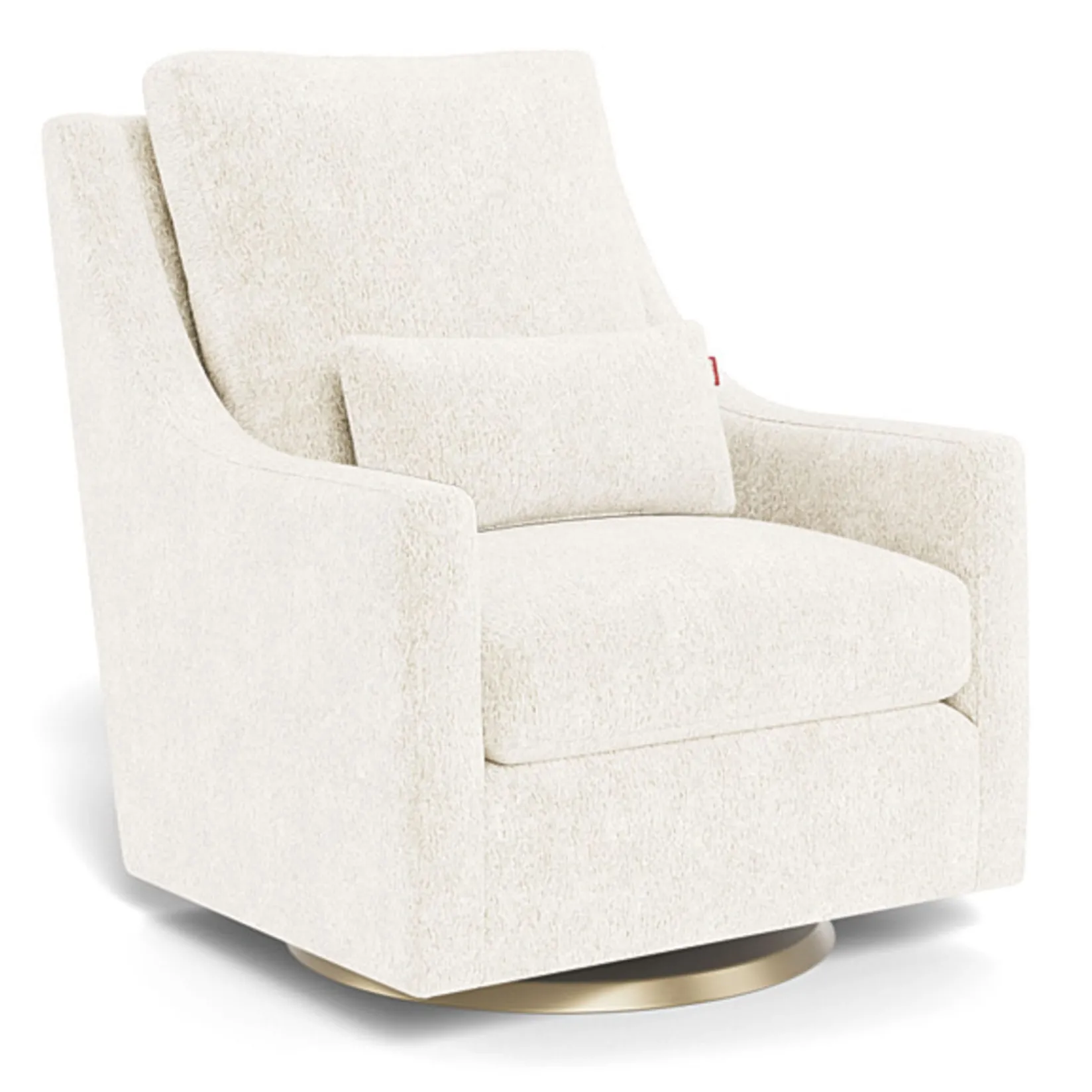 Gliders & Rocking Chairs|Gliders & Rocking Chairs>Monte Vera Rocking and Swivel Chair - White Faux Sheepskin / Gold