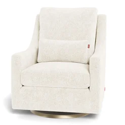 Gliders & Rocking Chairs|Gliders & Rocking Chairs>Monte Vera Rocking and Swivel Chair - White Faux Sheepskin / Gold