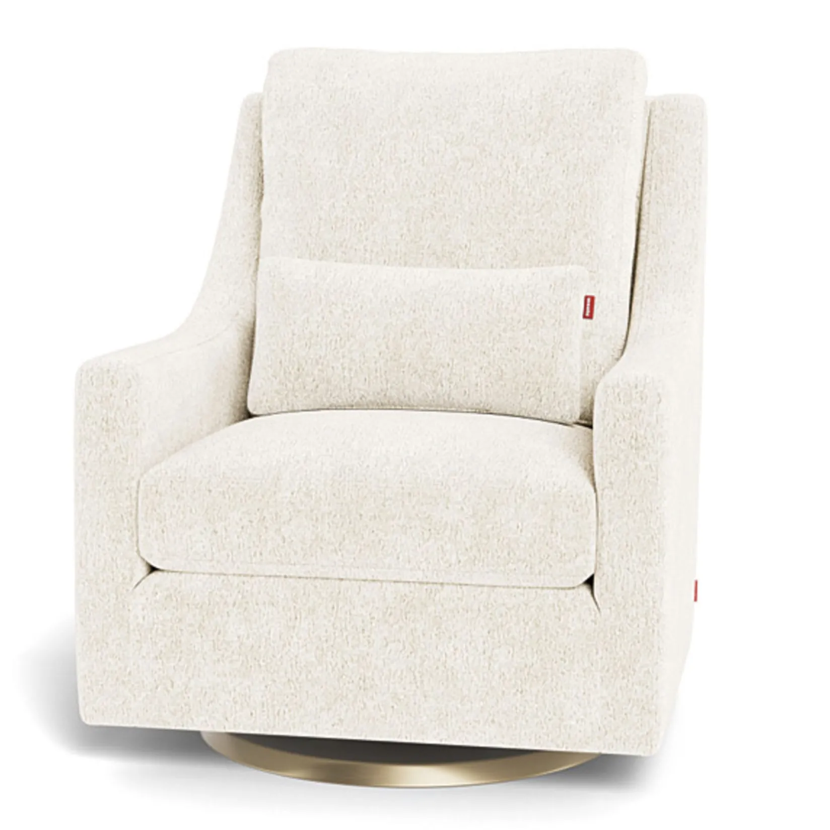 Gliders & Rocking Chairs|Gliders & Rocking Chairs>Monte Vera Rocking and Swivel Chair - White Faux Sheepskin / Gold