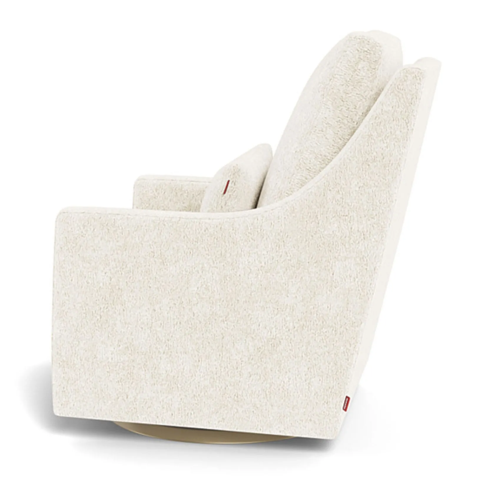 Gliders & Rocking Chairs|Gliders & Rocking Chairs>Monte Vera Rocking and Swivel Chair - White Faux Sheepskin / Gold