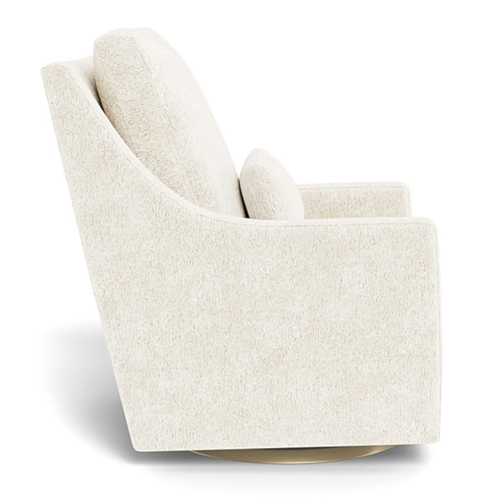 Gliders & Rocking Chairs|Gliders & Rocking Chairs>Monte Vera Rocking and Swivel Chair - White Faux Sheepskin / Gold