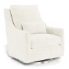 Clearance Vera Rocking and Swivel Chair - White Faux Sheepskin / Steel Gliders & Rocking Chairs|Gliders & Rocking Chairs