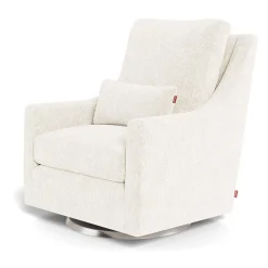Clearance Vera Rocking and Swivel Chair - White Faux Sheepskin / Steel Gliders & Rocking Chairs|Gliders & Rocking Chairs