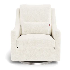 Clearance Vera Rocking and Swivel Chair - White Faux Sheepskin / Steel Gliders & Rocking Chairs|Gliders & Rocking Chairs