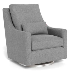 Outlet Vera Rocking and Swivel Chair - Pepper Grey / Steel Gliders & Rocking Chairs|Gliders & Rocking Chairs