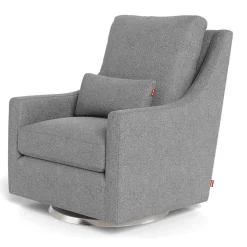 Outlet Vera Rocking and Swivel Chair - Pepper Grey / Steel Gliders & Rocking Chairs|Gliders & Rocking Chairs