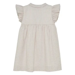 Dresses & Rompers>Huttelihut Vichy Woven Dress 3-8 Beige