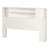 Twin, Full & Queen Beds>South Shore Vito Double Bookcase Headboard - Pure White