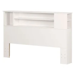 Twin, Full & Queen Beds>South Shore Vito Double Bookcase Headboard - Pure White