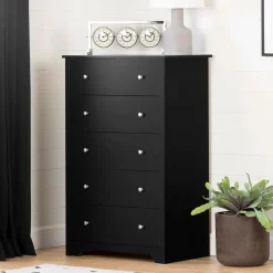 Storage Furniture>South Shore Vito 5-Drawer Chest - Pure Black