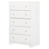 Vito 5-Drawer Chest - Pure White Storage Furniture