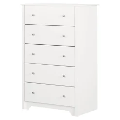Vito 5-Drawer Chest - Pure White Storage Furniture