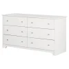 Storage Furniture>South Shore Vito 6-Drawer Double Dresser - Pure White