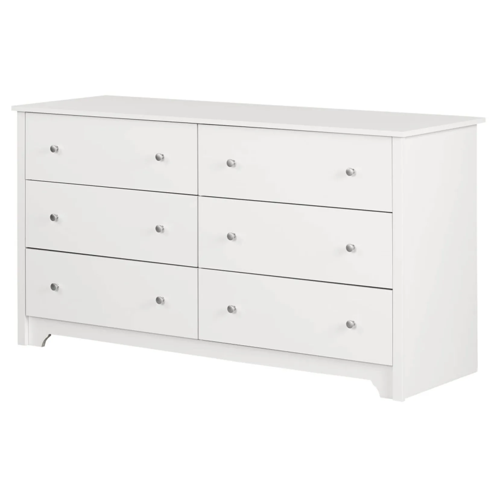 Storage Furniture>South Shore Vito 6-Drawer Double Dresser - Pure White