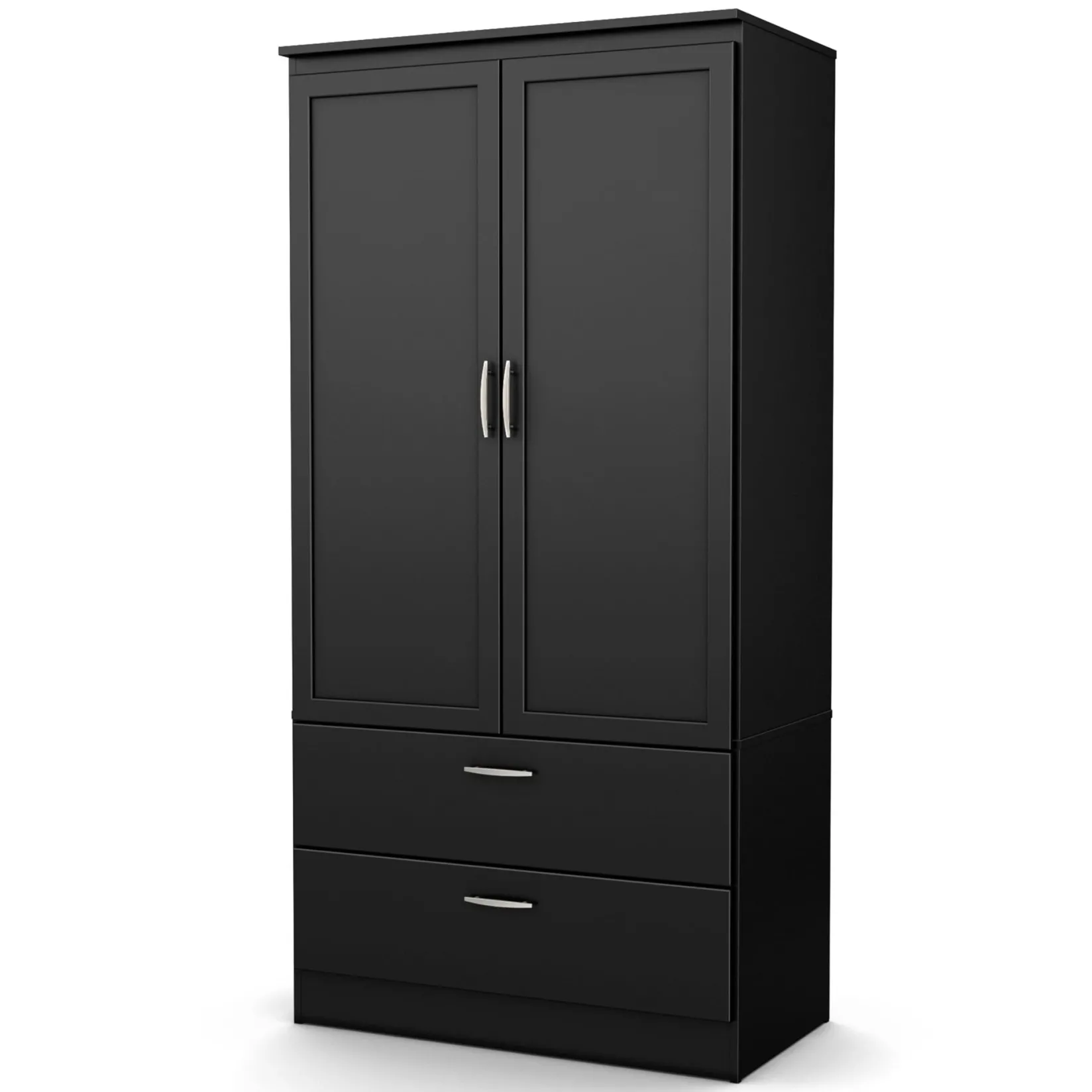 Online Wardrobe Armoire - Acapella Pure Black Storage Furniture